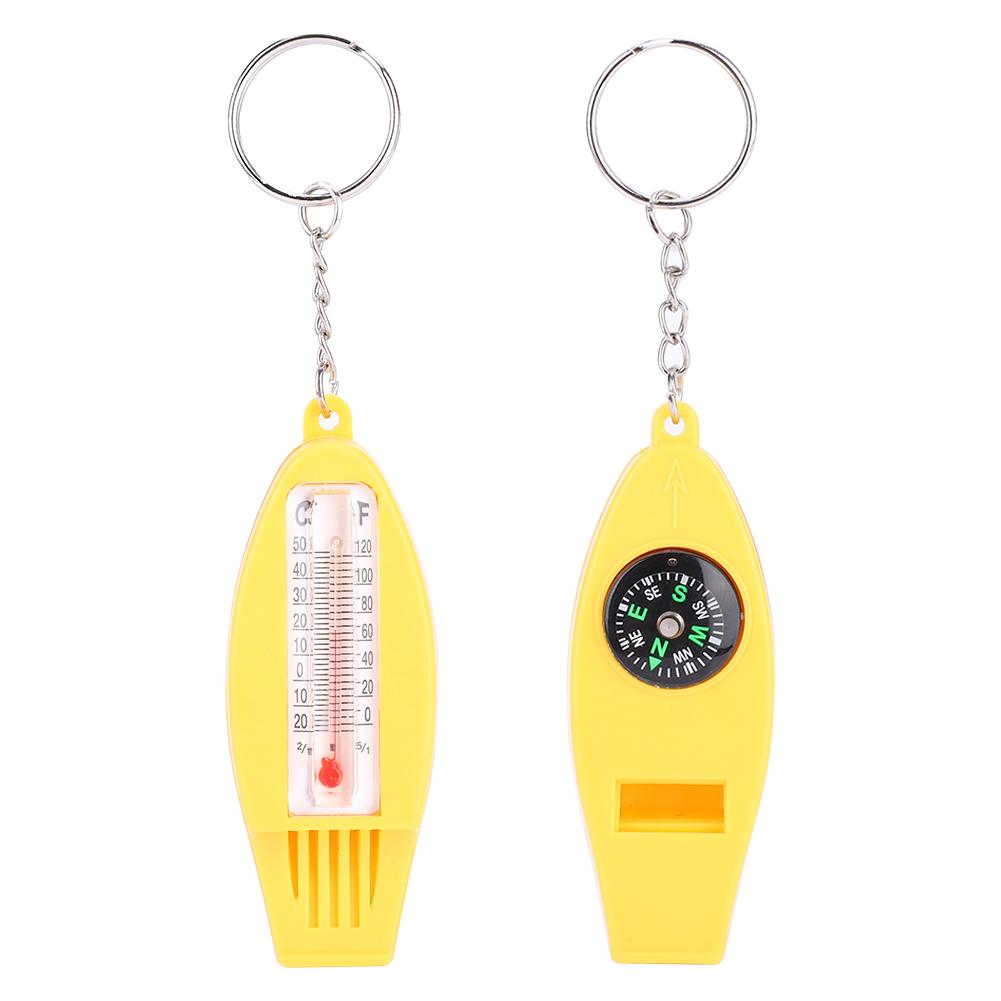 4 In 1 Multifunctional Emergency Survival Whistle   Thermometer Magnifier