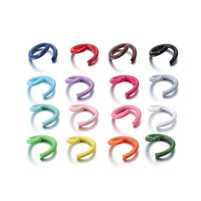 100 stks/partij 1.2x8mm Kleurrijke Metalen Ringetjes Split Ring Connector Voor DIY Sieraden Vinden Maken Accessoires