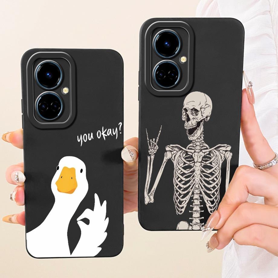 Cartoon Cat Painting Phone Case For Tecno Camon 19 19Neo 19 Pro 4G 5G Back Cover Soft Matte Silicone Daisy Flower Bow Capa Coque