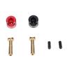 2PCS RC Heatsink Plug Connectors Grips Alloy 4mm Banana Battery Heatsink Plugs for 1 10 RC Crawler Cars Black and Red