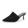 Women's Slippers New Women's Outer Wear Retro Half Slippers Bag Head High Heel Stiletto Retro