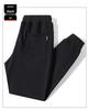 Men's Plus Size Fleece-Lined Winter Sports Sweatpants with Zip Pockets
