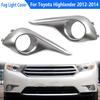 Fog Light Cover For Toyota Highlander 2012 2013 2014 Car Fog Lamp Shell Front Bumper Grille Driving Lamp Cover Car Accessories