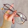 Ultralight Finished Myopia Glasses Women Men Large Frame Blue Light Blocking Optical Lenses Fashionable Minus Diopter Eyewear