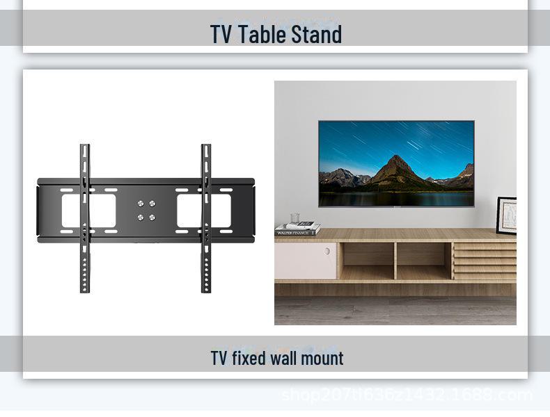 Adjustable Height TV Stand for 32-75 Inch Screens - Punch-Free Desktop Tripod Bracket