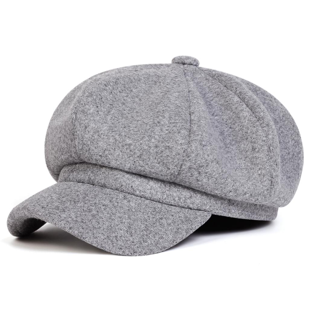 Woolen Solid Color Beret Fashion Outdoor Cotton Hat Autumn and Winter Windproof Hats Men's and Women's Universal Caps