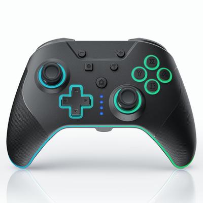 Switch Controller 4 Breathing Light Modes Automatic Hold Vibration Adjustment Gyro Sensor Macro Function 4 Back Buttons 1000mAh Use Bluetooth