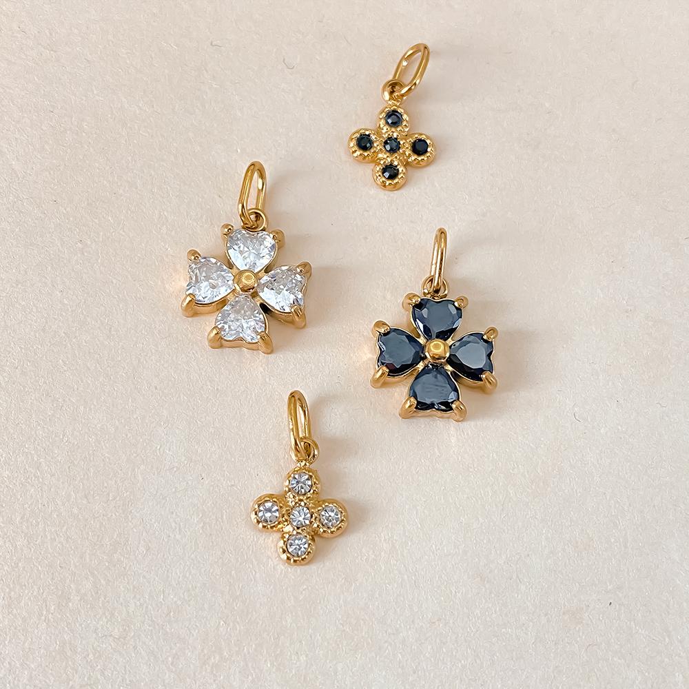 eManco Stainless Steel Shiny Zirconia Charms Can Making Ladies Earrings Necklace Bracelet 48 Hour