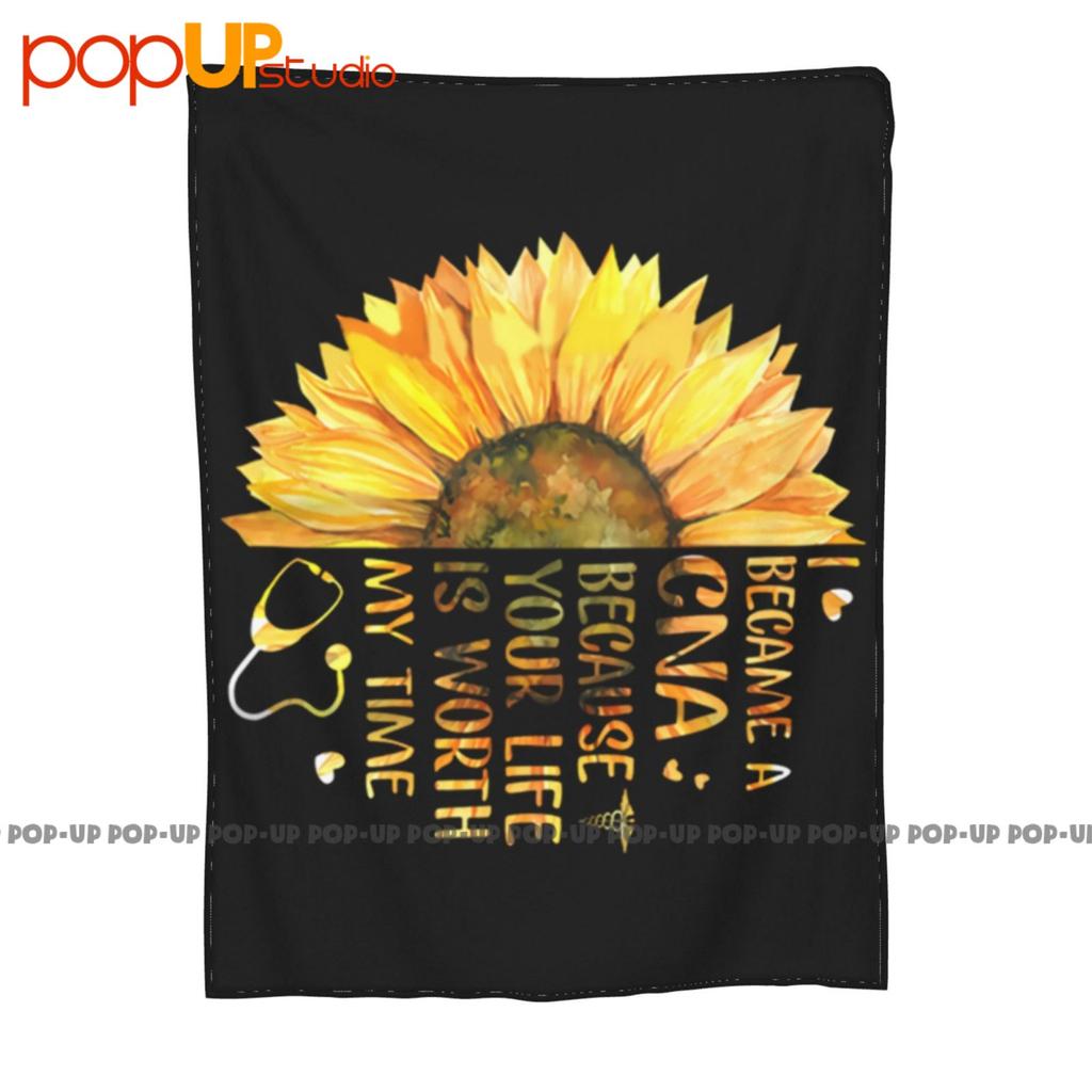 I Became A Cna Because Your Life Is Worth My Time Ultra-Soft Blanket Quilt Winter Sofa Cover Bed Covers