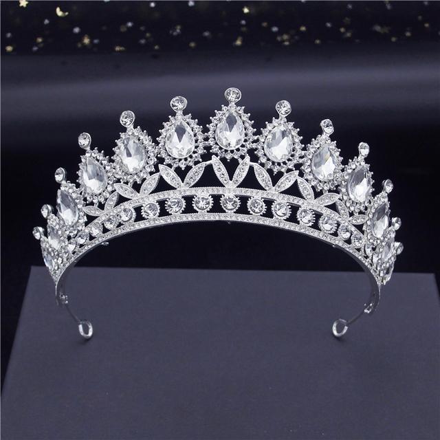 Baroque Wedding Crown Royal Queen Bridal Tiaras Hair Jewelry Pageant Party Birthday Head Accessories Girls Bride Headdress