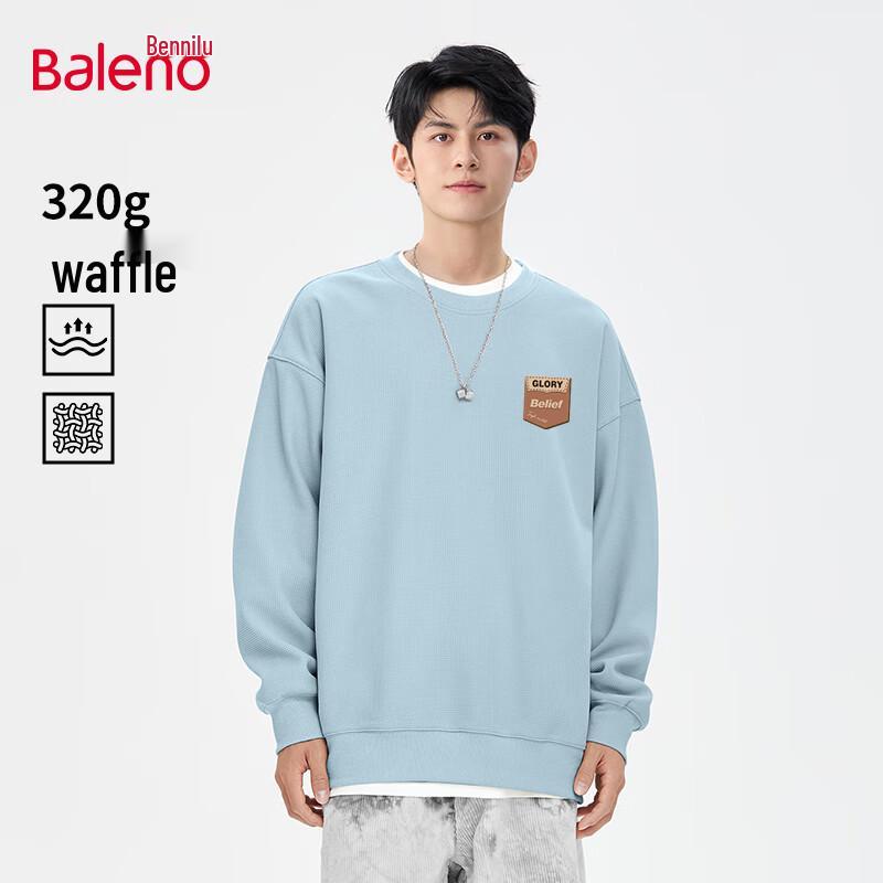 

Мужской свитшот Baleno с вафельным узором и круглым вырезом M