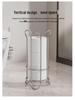 Silver Vertical Paper Towel Holder - Punch-Free Desktop Kitchen Storage Rack