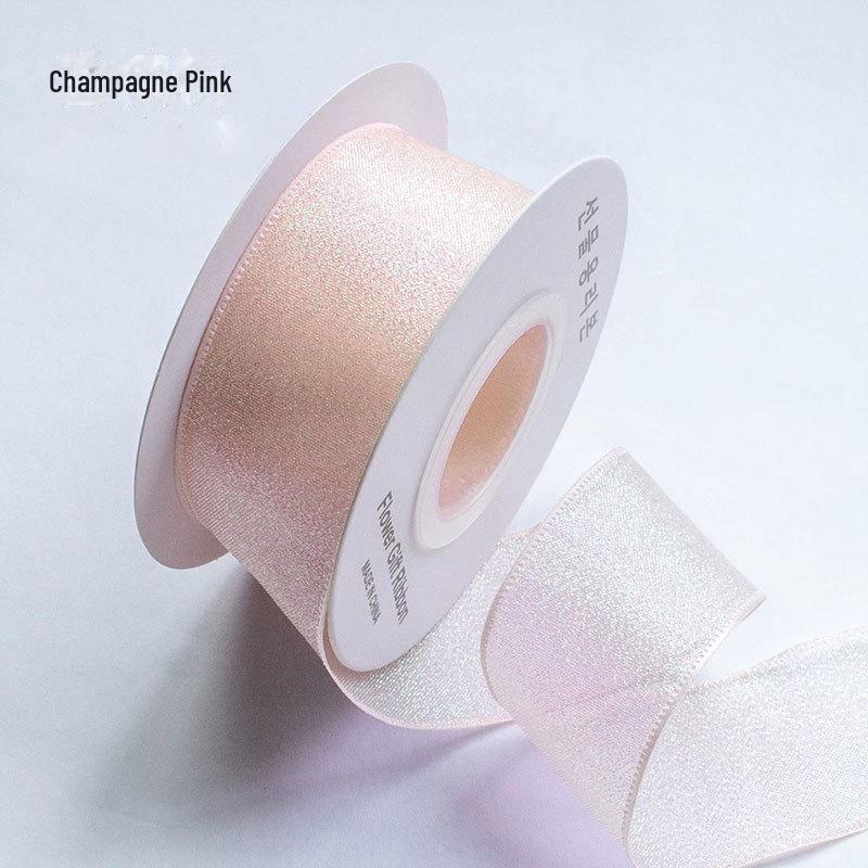 2.5cm Fantasy Fishtail Reflective Yarn Hair Bow Ribbon for Gift Bags