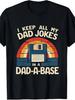 Unisex T-shirt Men's Vintage Dad Joke T-Shirt - Retro Computer Floppy Disk & Dad-a-Base Design with Humorous IT Phr