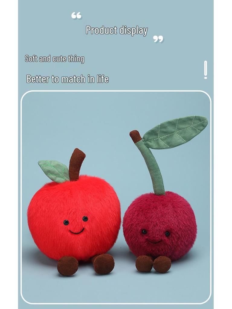 Hobby Fruit Doll Series: Cute Apple, Pear & Croissant Plush Comfort Toys
