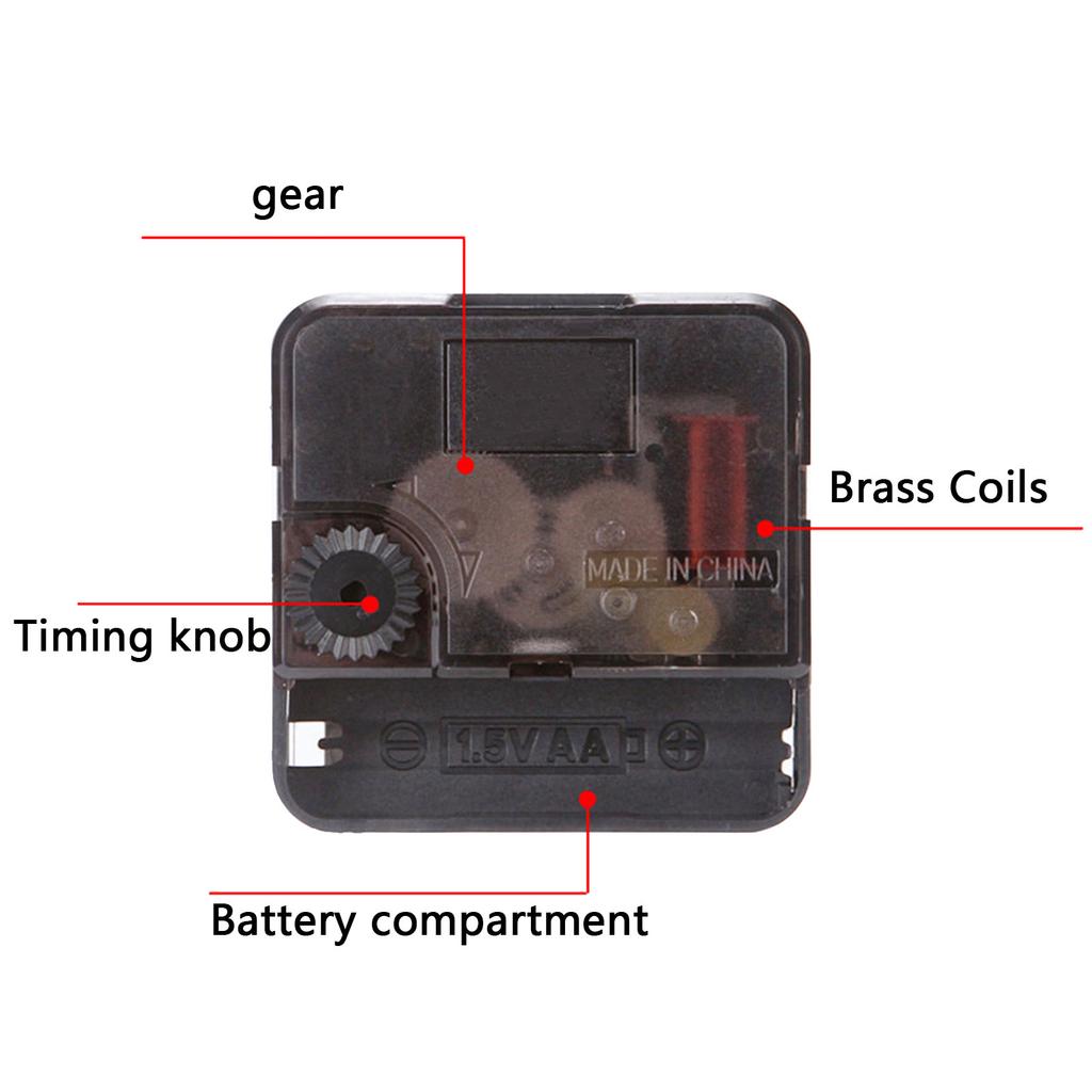 Quiet Quartzs Clock Movement Mechanism Kits Clock Motor and Hands Battery Operated for Creative Clock Crafting Projects