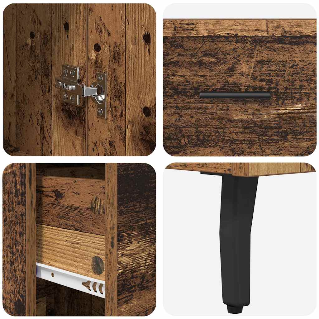 Highboard Reclaimed Wood 34.5 x 34 x 180 cm Particleboard