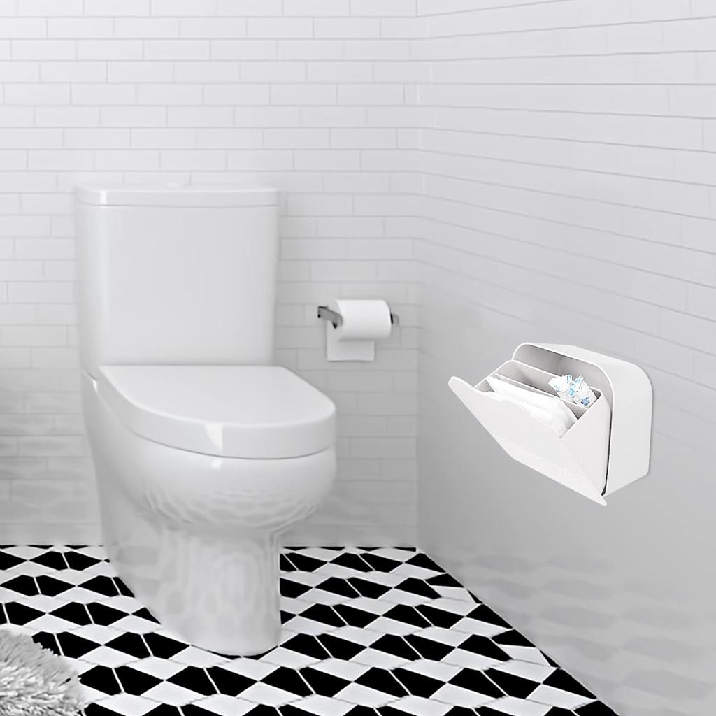 Toilet Organizer Adhesive Large Storage Box Sanitary Napkin Organizer For Cosmetics Decorative Box Wet Tissue Box Bathroom Tools