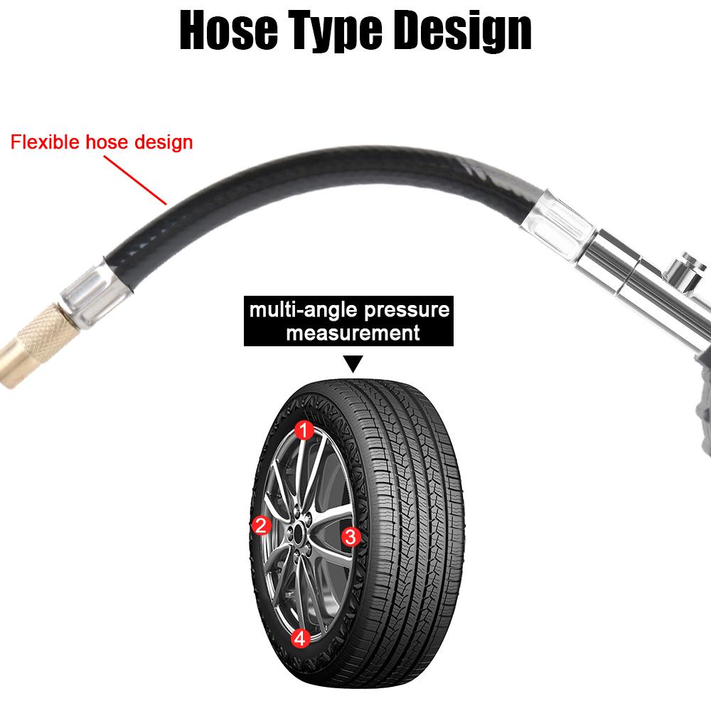 For Auto Motorcycle Monitoring System Long Tube Meter Car Tire Pressure Gauge High Precision Auto Accessories 0-100PSI Universal Tyre Air Tester