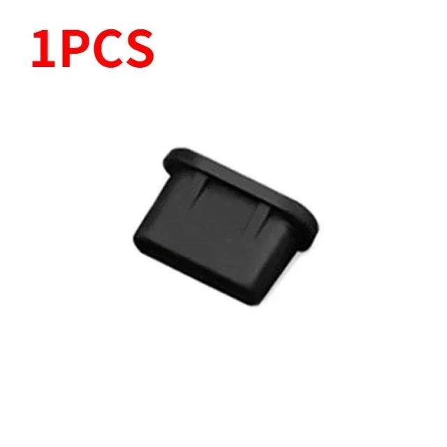 

Type-C Dust Plug Silicone USB C Port Cover Cap Charger Port Protector Compatible with Most USB C Phones Laptops Black