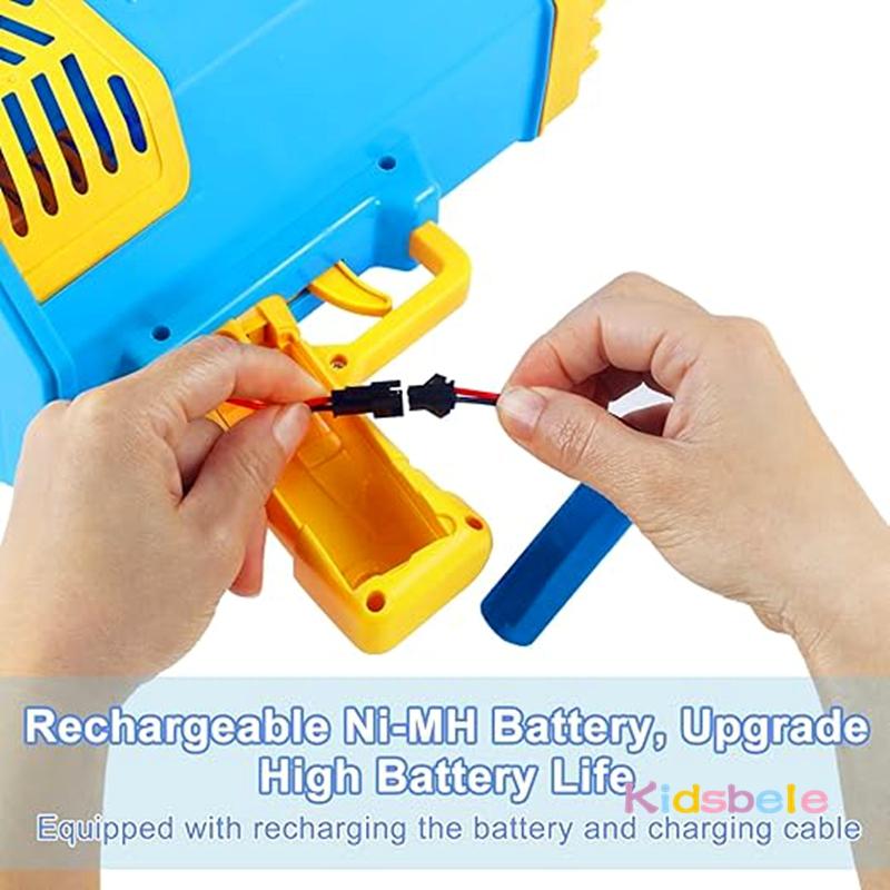 Bubble Gun Bazooka 40/69 Holes Rocket Bubble Maker Blowers With Colorful Light For Boys Girls Outdoor Summer Party Wedding Gift