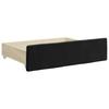 Extendable Daybed with Drawers Black 90x200 cm Velvet