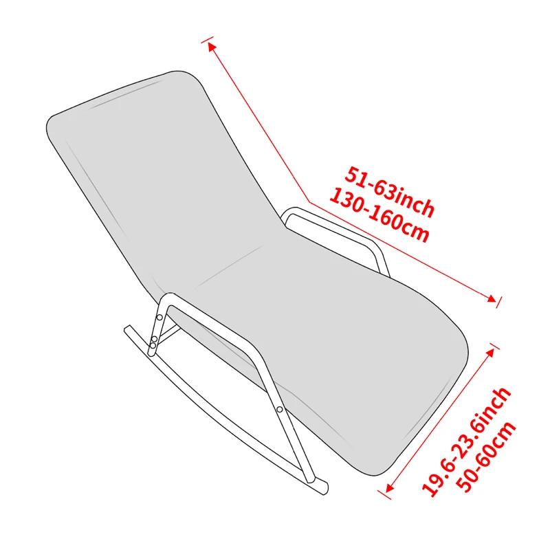 Elastische Jacquard-Fleece-Sesselbezüge Einzelne Schaukelstuhl-Überwürfe Schmutzabweisende Schutzbezüge für Wohnzimmer, Balkon, Schlafzimmer