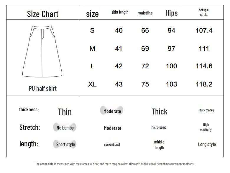 PEACEBIRD Women's A-Line Faux Leather Skirt