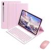 Custodia per Tablet Samsung S10 FE+: Tastiera da 13,1", Slot per penna, Copertina in pelle, Mouse da 12,4"