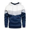 Herren Lockeres Freizeit-Kapuzensweatshirt mit Farbblockdesign für Frühling und Herbst