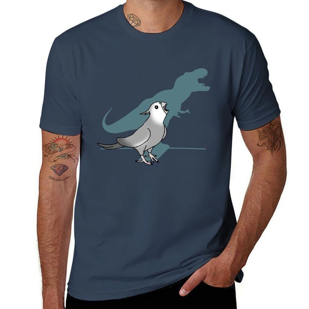 Trex White Faced Grey Cockatiel Tshirt Large Size Breathable Tee