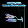 Fish Tank Leaf with Suction Cup Eco-friendly Vibrant Color Simple Installation Small