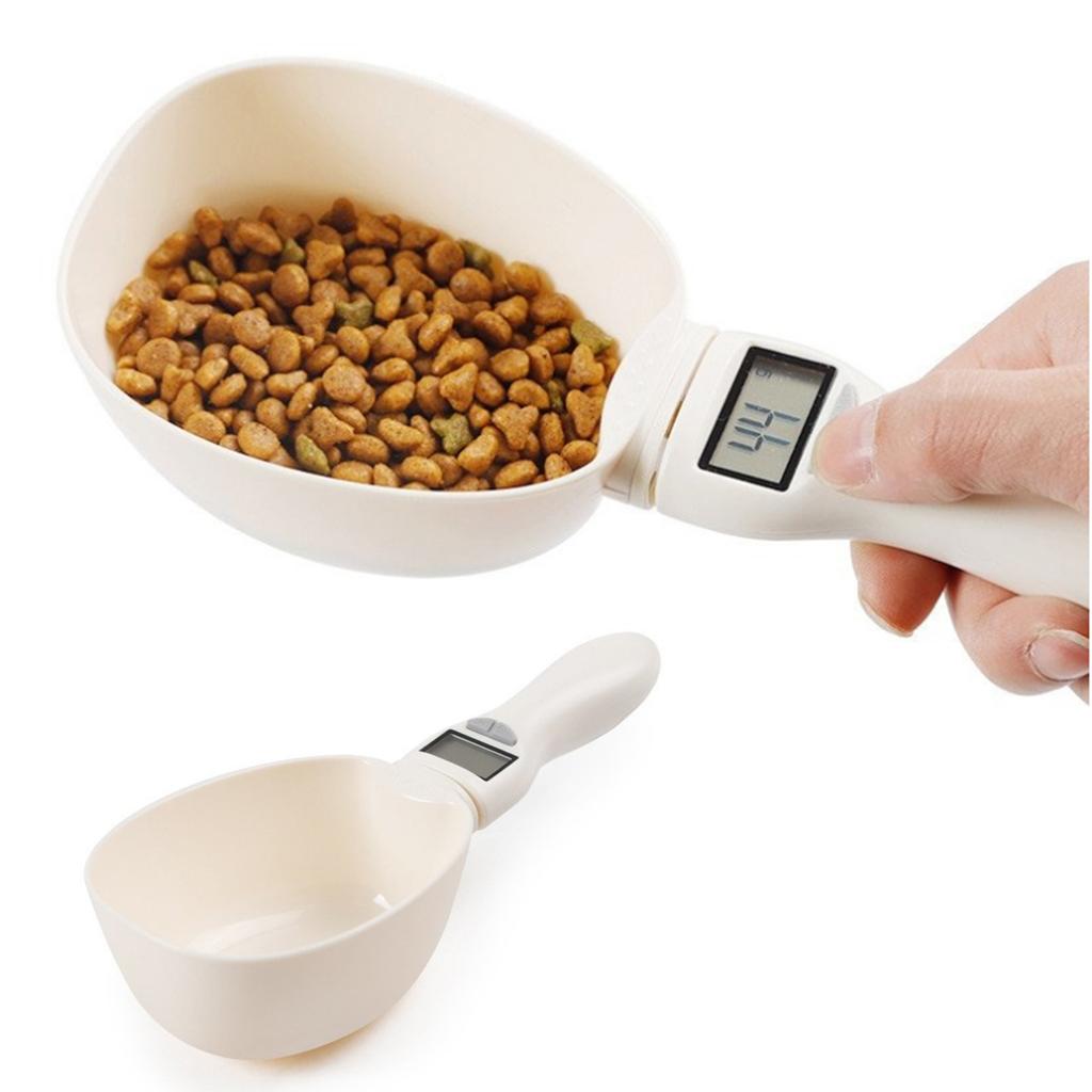 Measuring Spoon for Pets Precise Dog Food Measuring Cup Detachable Cat Food Scooper Digital Scale Spoon with LCD