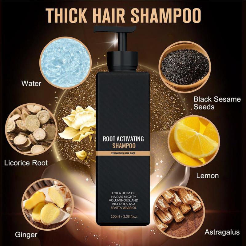 (3 Stück) Wurzelaktivator-Shampoo, Mähnenwurzelaktivator-Shampoo, Shampoo Wurzelaktivator Fördert das Haarwachstum Für Männer Haarverdichtendes Shampoo