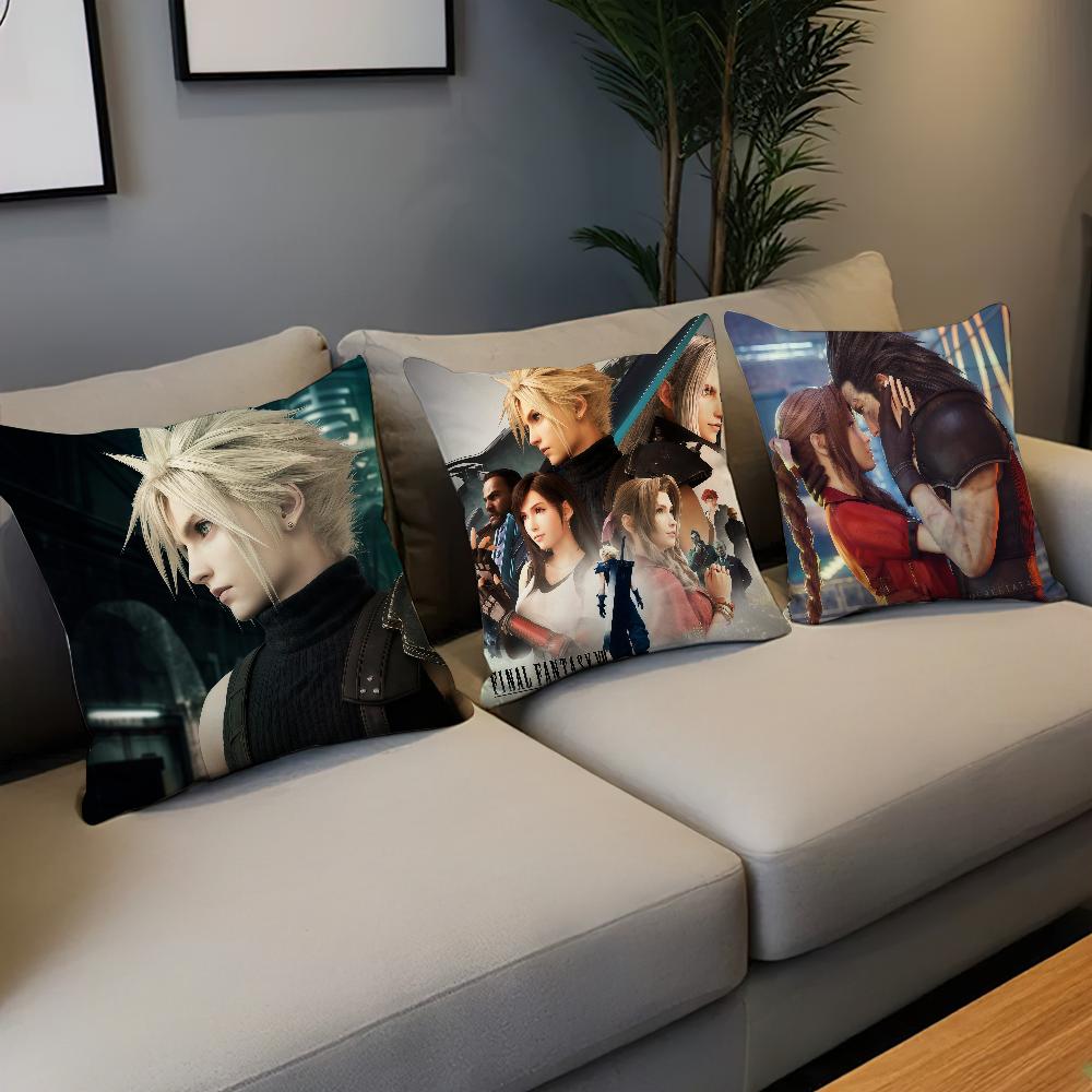 Comfortable soft Pillow Case for Sofa Living Room Home F-Fantasy office Decor Protective Covers Without Final game Pillow-Insert