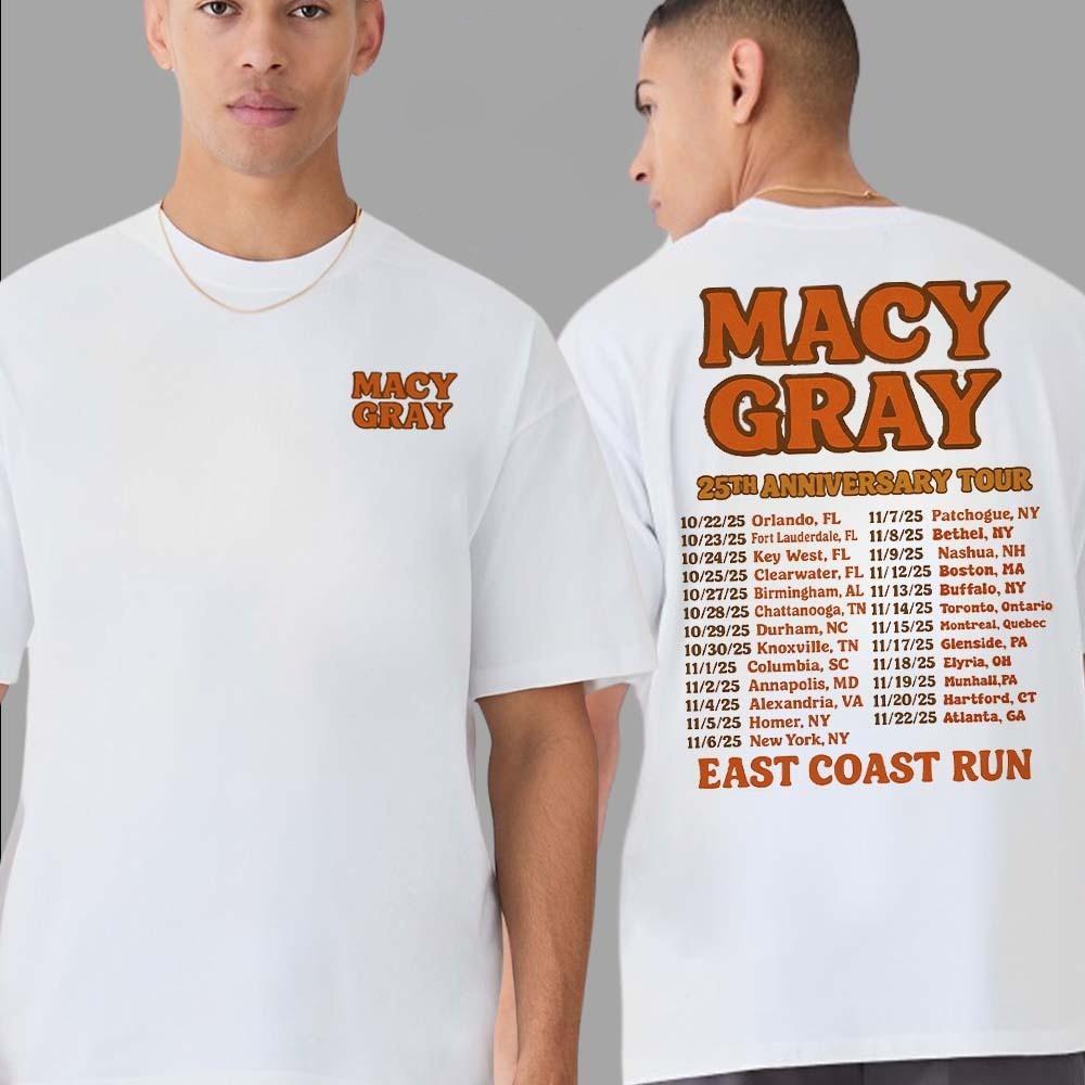 

Macy Gray East Coast Run 25th Anniversary Tour 2025 Dates List T-Shirt M
