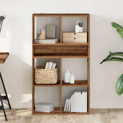 Bookshelf Vintage Wood Look 66 X 31 X 112 Cm Engineered Wood