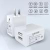 White Dual USB Fast Charger Plug for Mobile Phones (One Box)