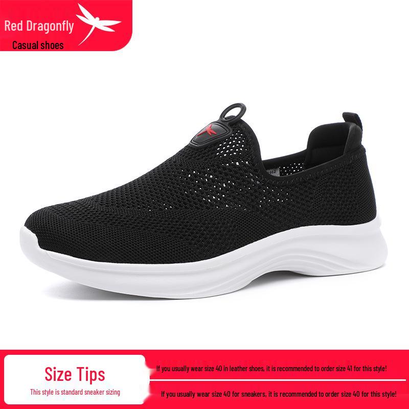Red Dragonfly Men s Summer Breathable Mesh Slip-On Shoes 44