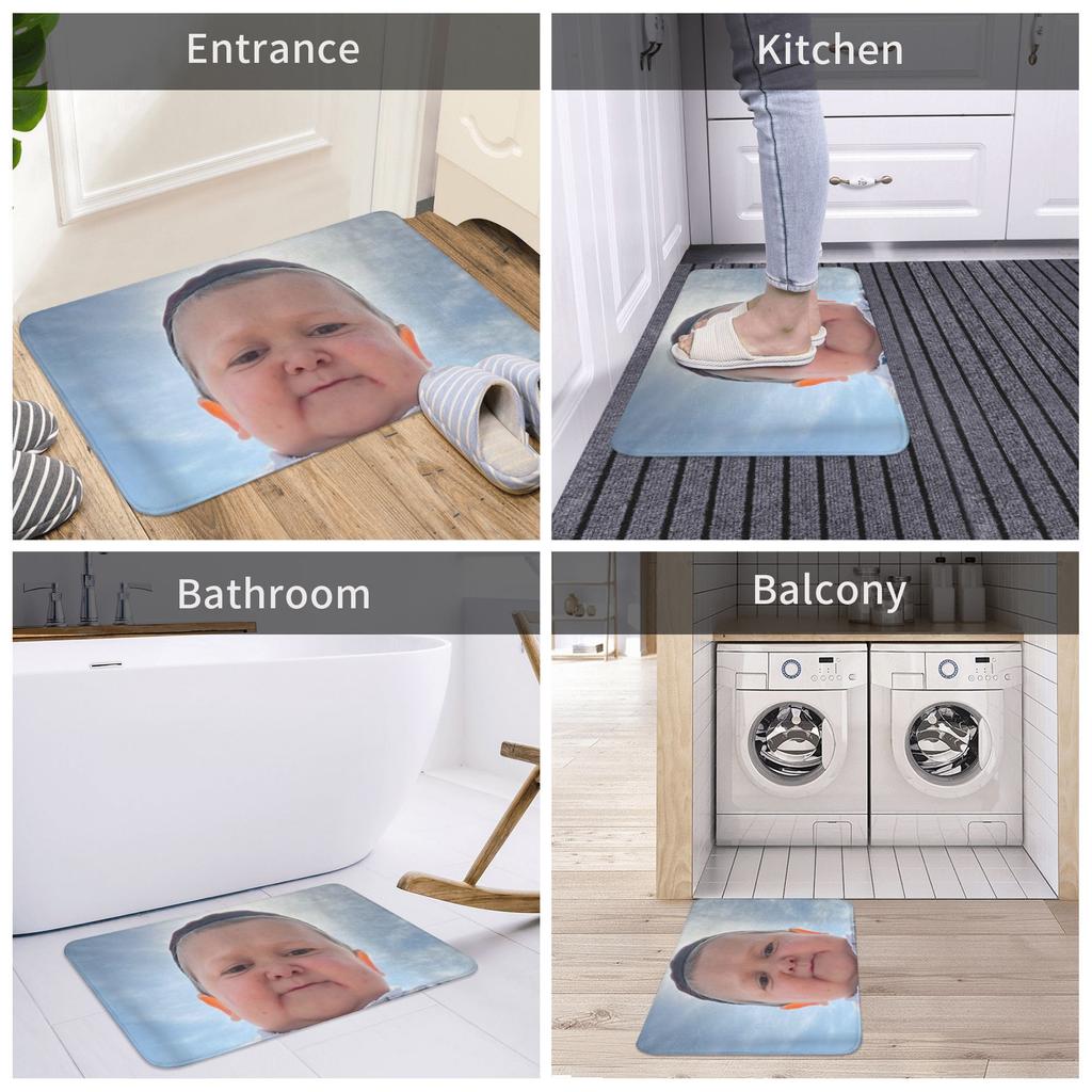 Hasbulla Hasbullah Smile Doormat Mat Anti-Slip  Bath Kitchen Garden Rug Carpet 40*60cm
