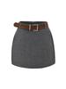 Gonna in lana retrò coreana da donna Autunno/Inverno 2025: Versatile Minigonna Aderente con Vita Petite