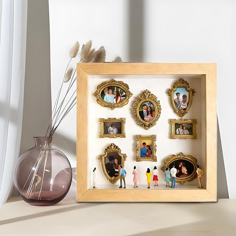 Gør-det-selv Mini Museum Silhuetæske – Fejr Dine Unikke Minder Med Stil, Personlig Gør-det-selv Foto Familie Hukommelse Displayæske Ramme