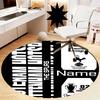 Custom Name Tottenham Hotspur Printed Round Rug Carpet Chair Rug Area Rug Entryway Doormats,for Office Chair Living Room Bedroom Kitchen Room.
