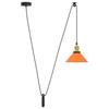VidaXL Lampe suspendue réglable hauteur E27 orange brillant métal, éclairage suspendu, éclairage suspendu de cuisine, 4103448
