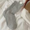 Female Spring and Autumn Sweet Wool Love Flanging Boneless Tube Pile Socks