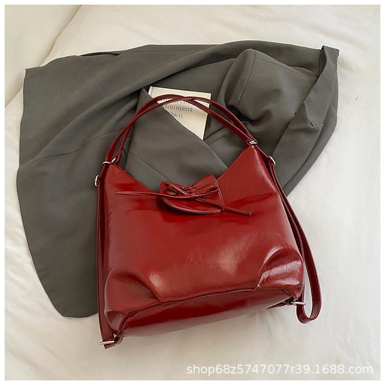 Commuter Trend Underarm Bag Women 2025 New Fashion Bow Tote Multi-purpose Messenger Bag Large Capacity Backpack