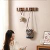 Key Hooks For Wall Coat Hanger Wood Grain Piano Keys No-Drill Bag Holder Wall Decor For Laundry Bedroom Dorm Garage Entryway RV
