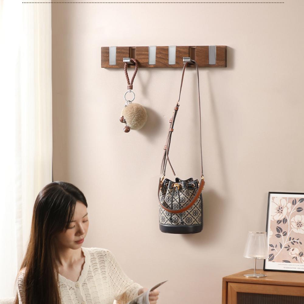 Key Hooks For Wall Coat Hanger Wood Grain Piano Keys No-Drill Bag Holder Wall Decor For Laundry Bedroom Dorm Garage Entryway RV