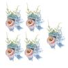 5Pcs Elegant Rose Boutonniere Set for Wedding Handmade Corsages Flowers with Pin and Clip Jewelry for Grooms and Guests