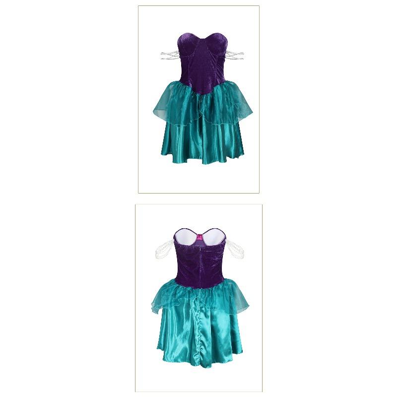 Fairy Tale Princess Cosplay Dress, Snow White Sleeping Beauty Aurora Adult Stage Performance Gown